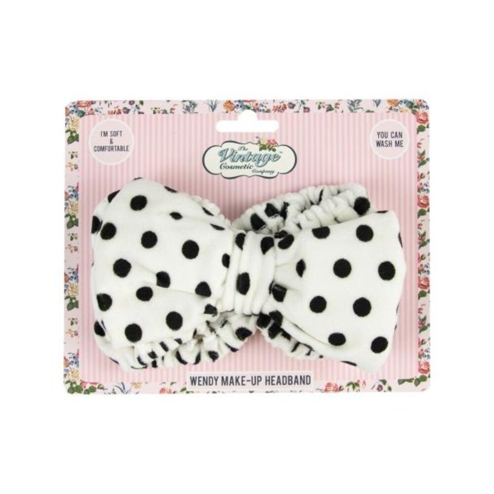 Vintage Cosmetic Company Polka Dot Soft Women's Headband, NWOT
